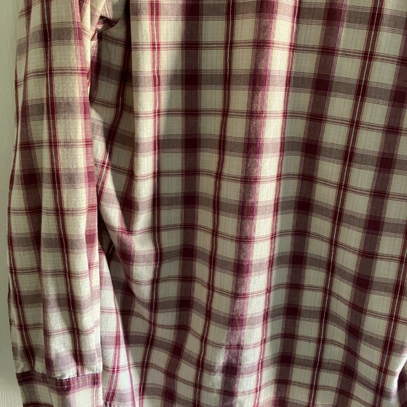 Wrangler Wrancher Shirt Men’s Large Pearl Snap Long Sleeve Maroon Western Wear. - Picture 10 of 12